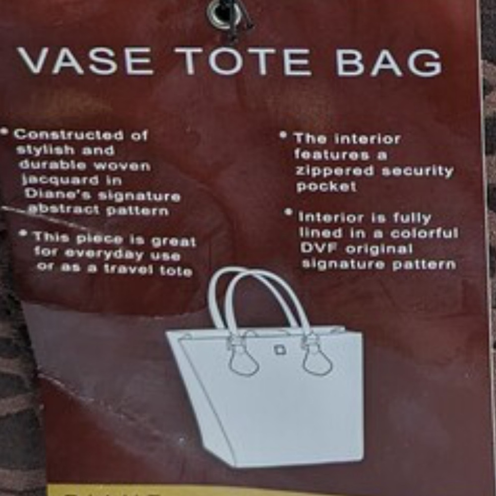 Diane Von Furstenberg Vase Tote Bag, fully lined and spacious, excellent, rare - Picture 13 of 14